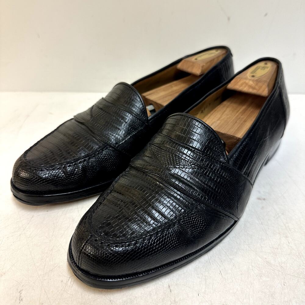 VGUC Magnanni Vicente Lizard Penny Loafer Exotic Made in Spain UK 10.5 US 11 D